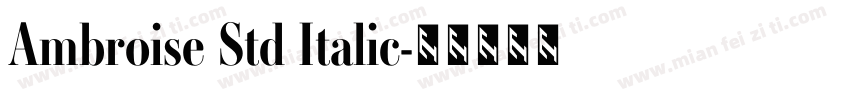 Ambroise Std Italic字体转换